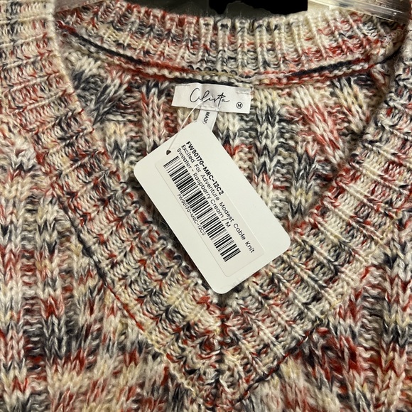 EXCITED FOR ADVENTURE MODEST CABLE KNIT SWEATER - Picture 4 of 4